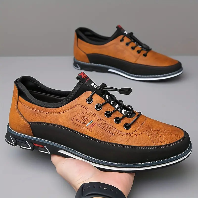 Chaussures Oxford homme à bout rond, semelle plate, cinq coloris