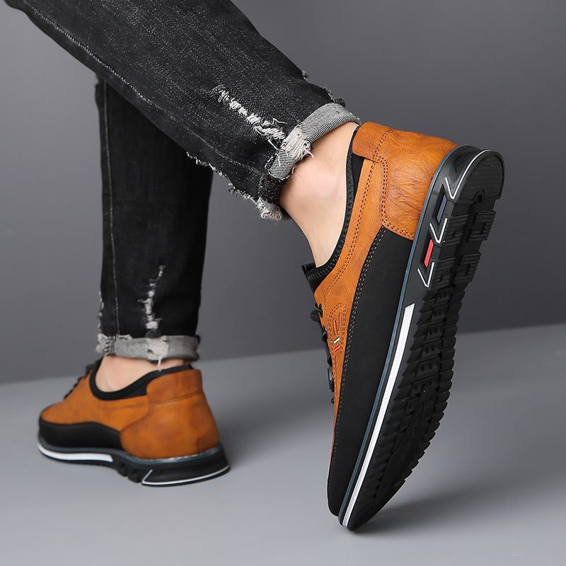 Chaussures Oxford homme à bout rond, semelle plate, cinq coloris