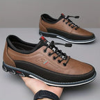 Chaussures Oxford homme à bout rond, semelle plate, cinq coloris