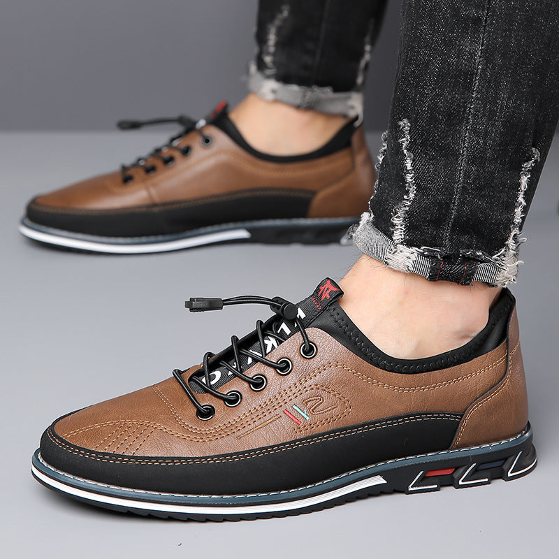 Chaussures Oxford homme à bout rond, semelle plate, cinq coloris