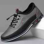 Chaussures Oxford homme à bout rond, semelle plate, cinq coloris, gris