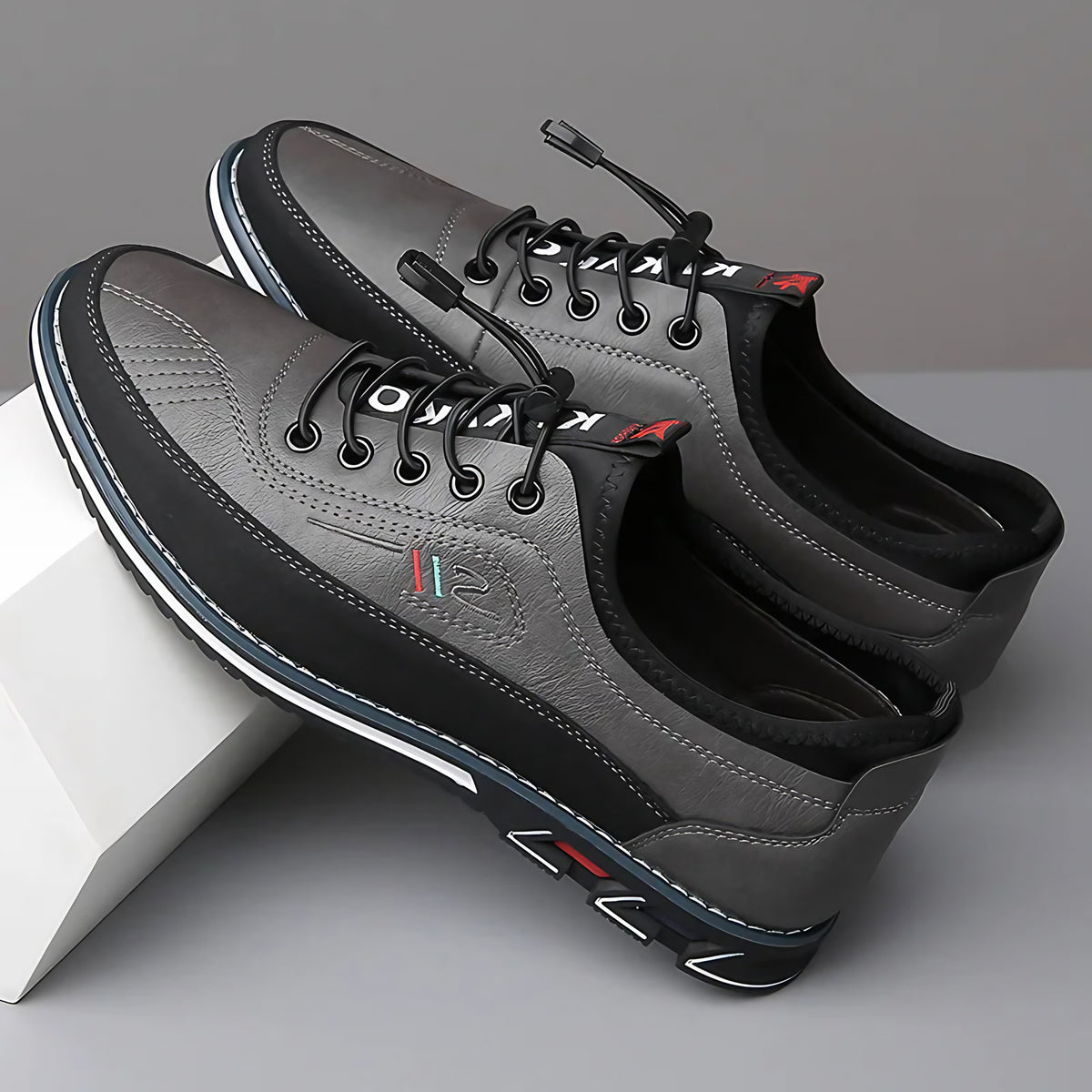 Chaussures Oxford homme à semelle intérieure rembourrée, gris