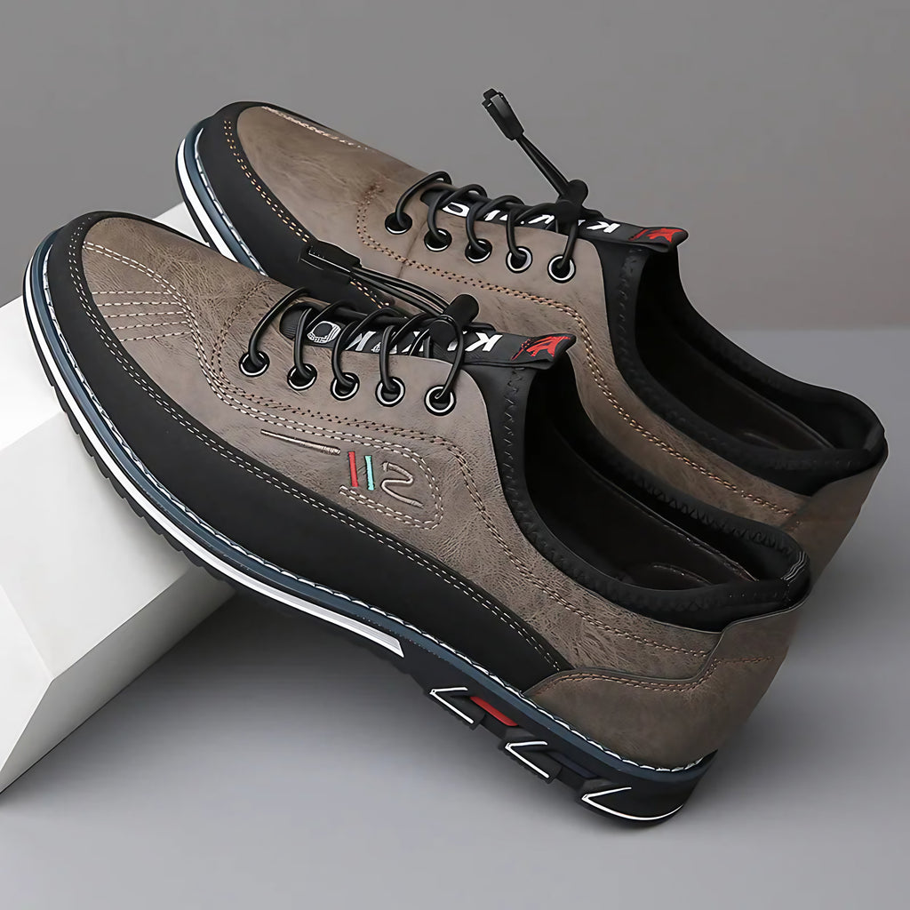 Chaussures Oxford homme à semelle intérieure rembourrée, kaki