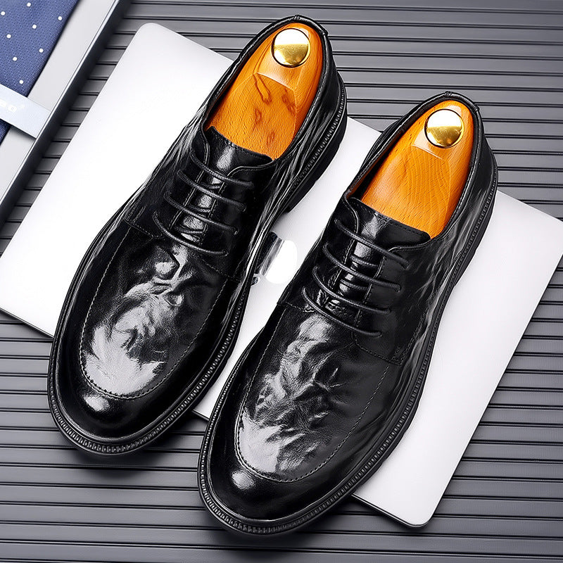 Chaussures Oxford homme à lacets, noir ou marron, du 39 au 48, noir