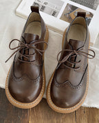 Chaussures Oxford femme rétro, coutures classiques, quatre coloris