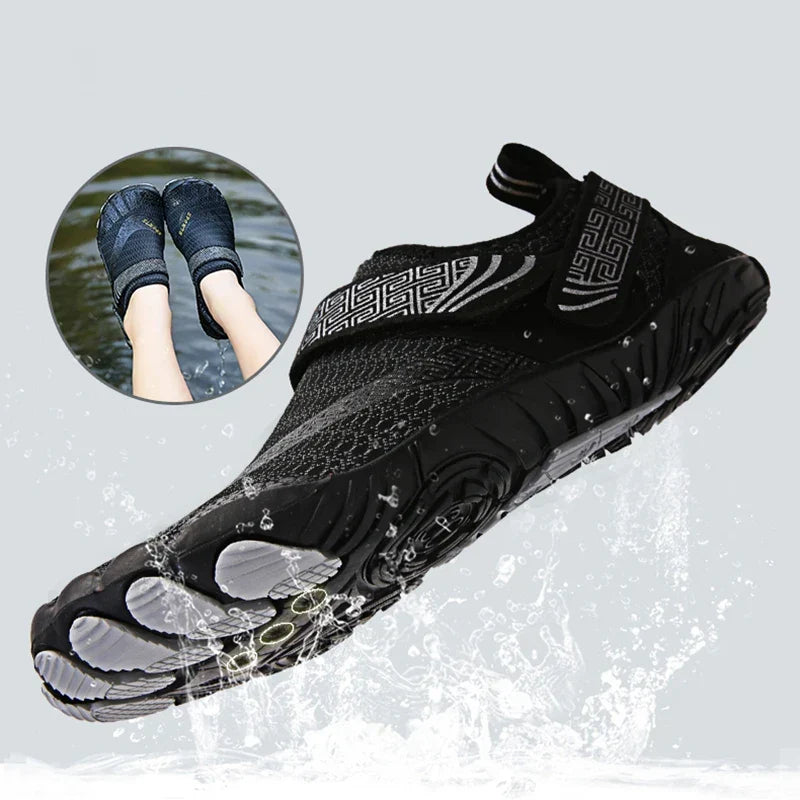 Chaussures aquatiques pieds nus femme et enfant, séchage rapide
