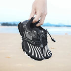Chaussures pieds nus enfant, semelle souple antidérapante, noir