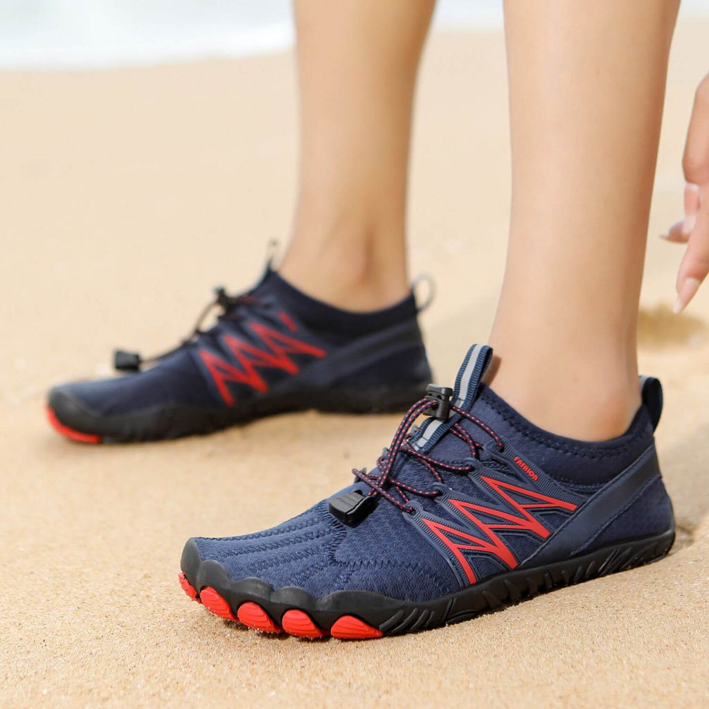 Chaussures pieds nus mixtes, semelle flexible et avant large