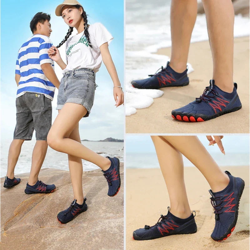 Chaussures pieds nus mixtes, semelle flexible et avant large