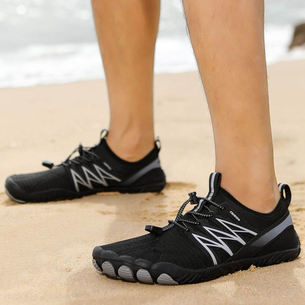 Chaussures pieds nus mixtes, semelle flexible et avant large