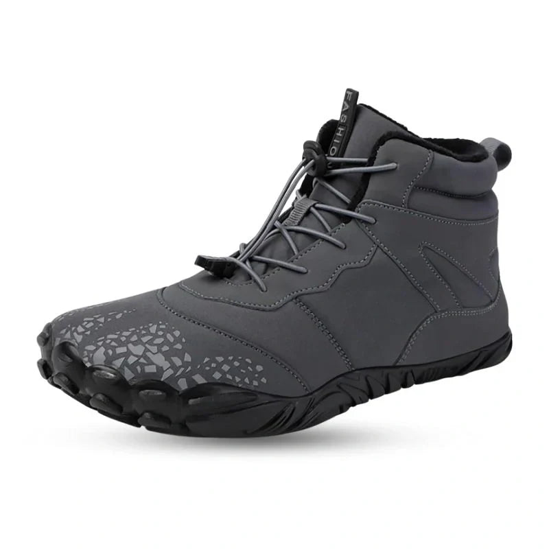 Chaussures pieds nus d'hiver mixtes, semelles de rechange incluses, gris