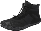 Chaussures pieds nus d'hiver mixtes, semelles de rechange incluses, noir