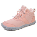Chaussures pieds nus d'hiver imperméables et fourrées, mixtes, rose