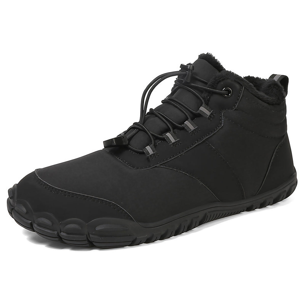 Chaussures pieds nus d'hiver imperméables et fourrées, mixtes, rose