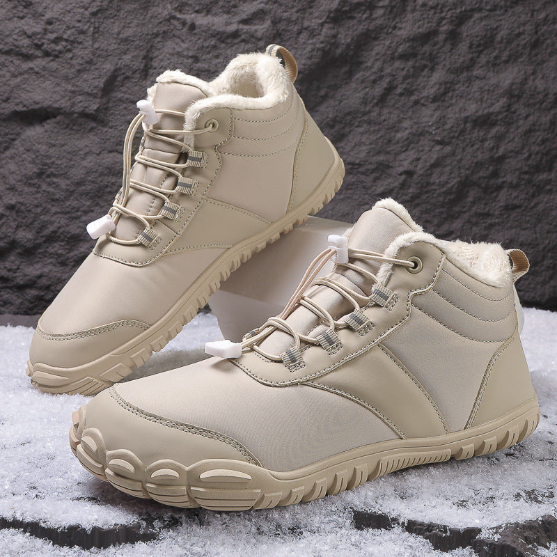 Chaussures pieds nus d'hiver imperméables et fourrées, mixtes