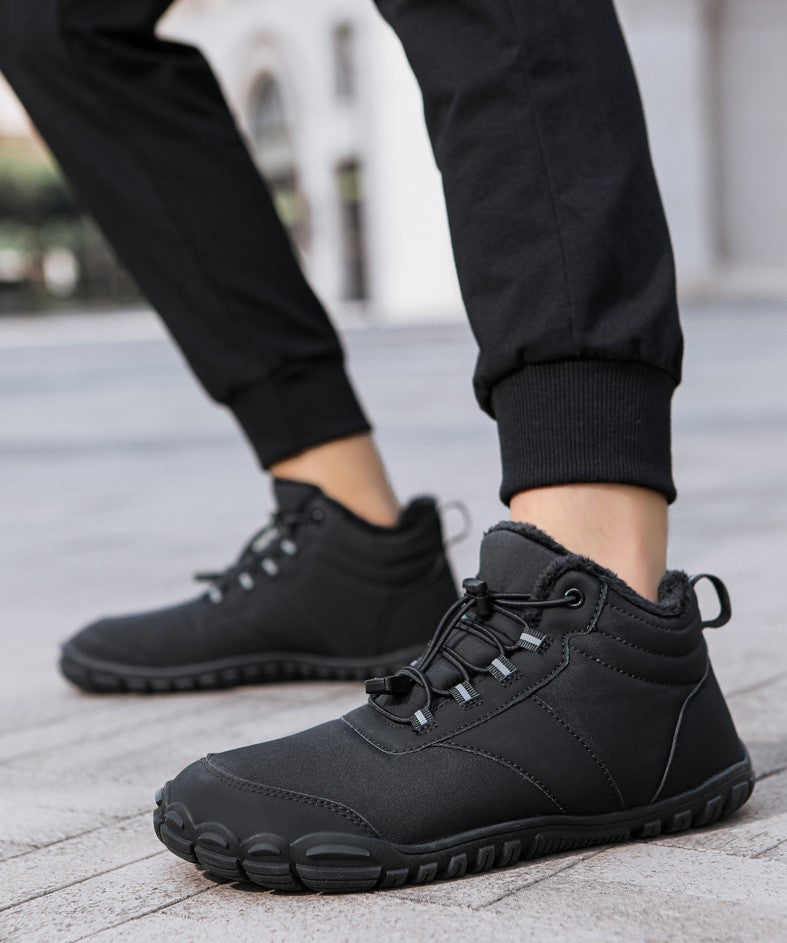 Chaussures pieds nus d'hiver imperméables et fourrées, mixtes