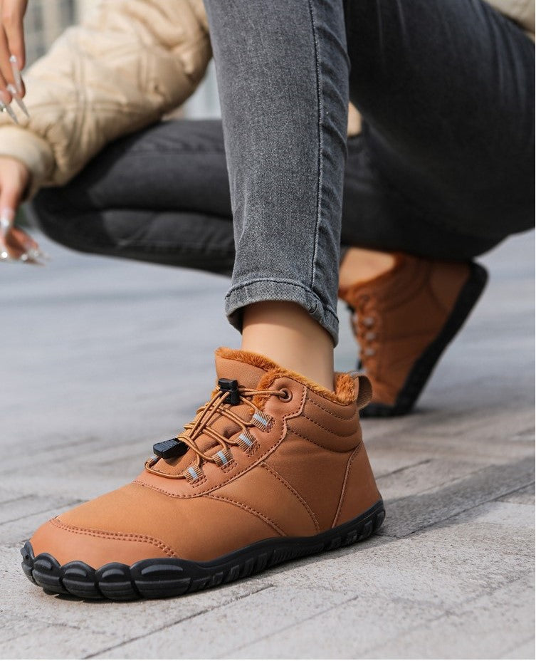 Chaussures pieds nus d'hiver imperméables et fourrées, mixtes