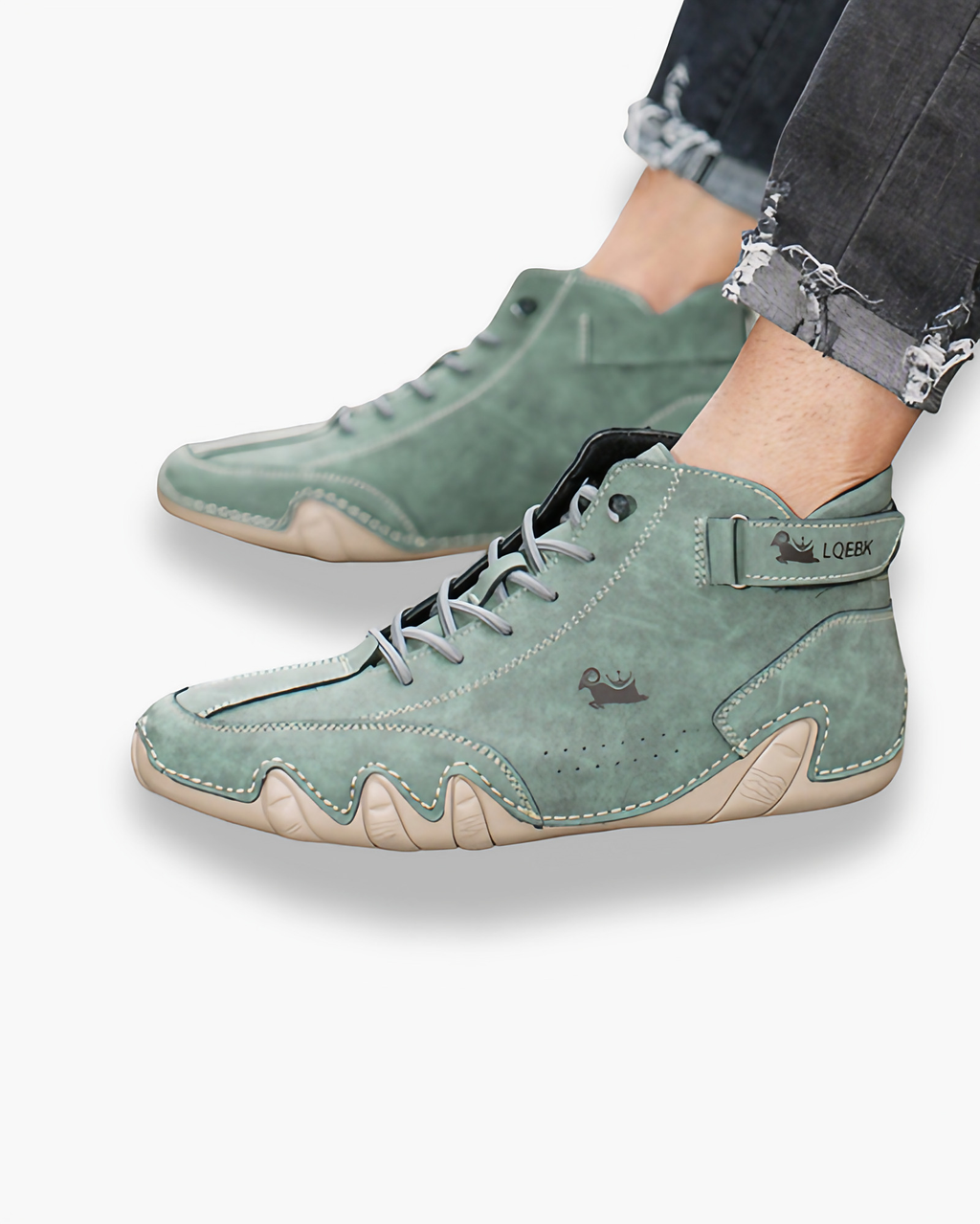 Chaussures pieds nus homme imperméables, semelle antidérapante, vert