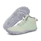 Chaussures pieds nus d'hiver imperméables, doublure polaire, vert