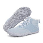 Chaussures pieds nus d'hiver imperméables, doublure polaire, bleu ciel