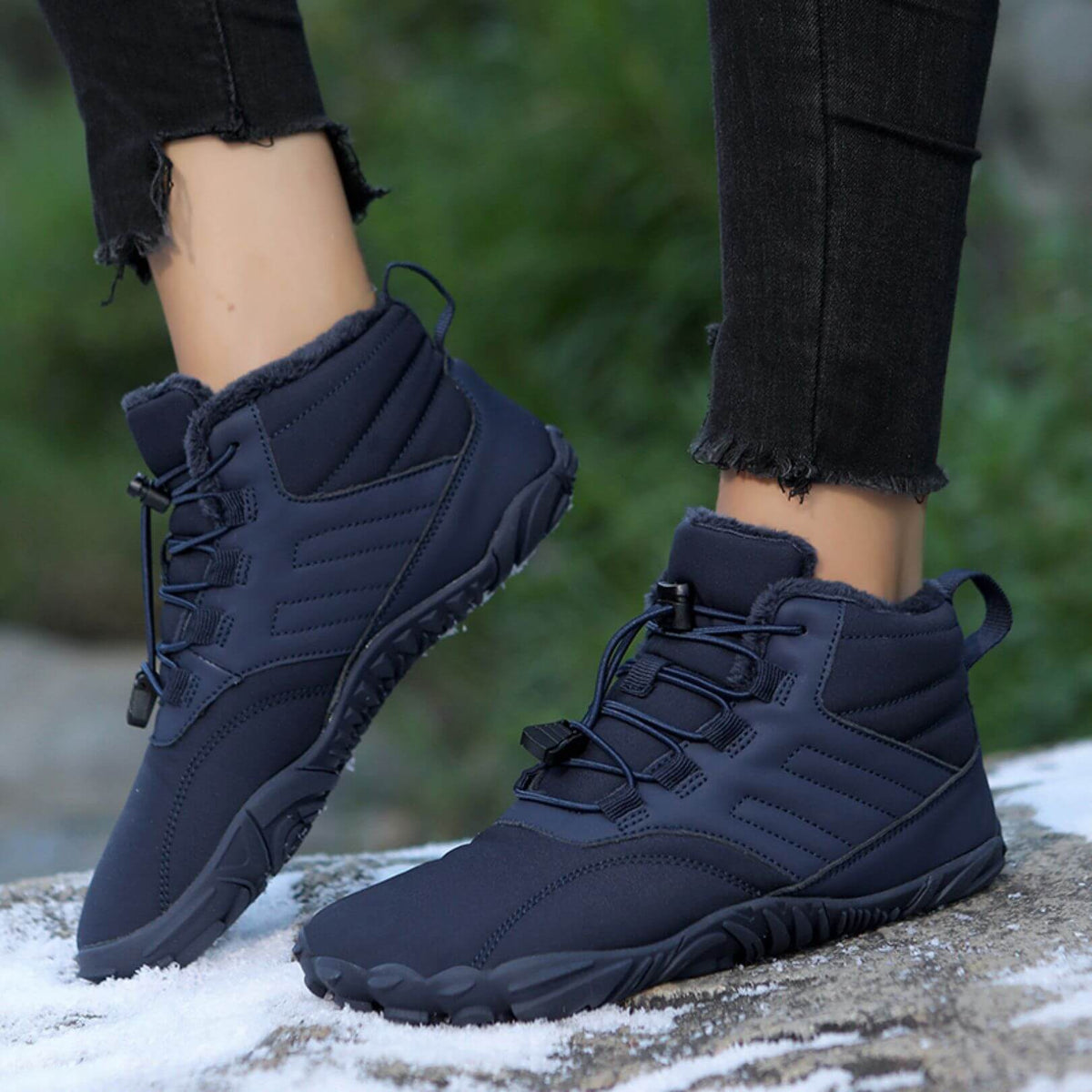Chaussures pieds nus d'hiver imperméables, doublure polaire