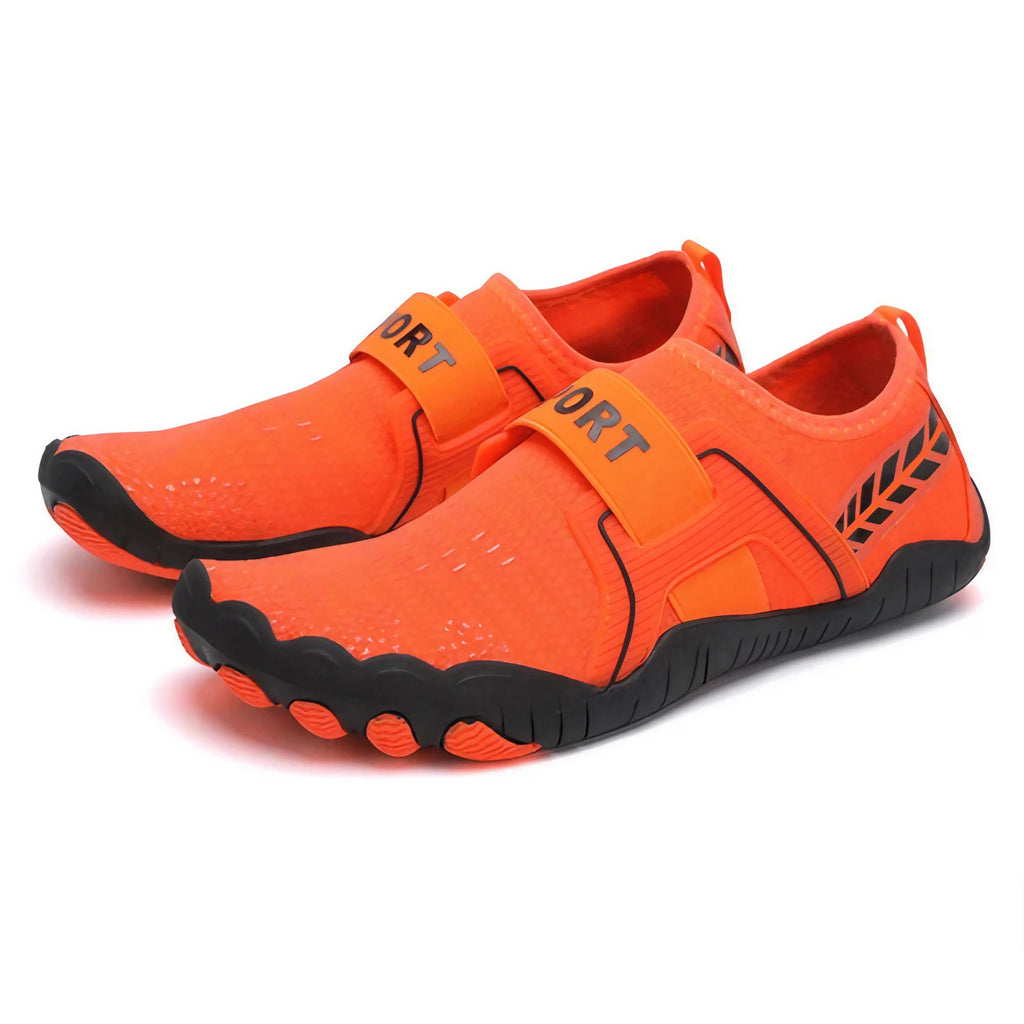 Chaussures pieds nus mixtes, tige en maille, du 35 au 46, orange