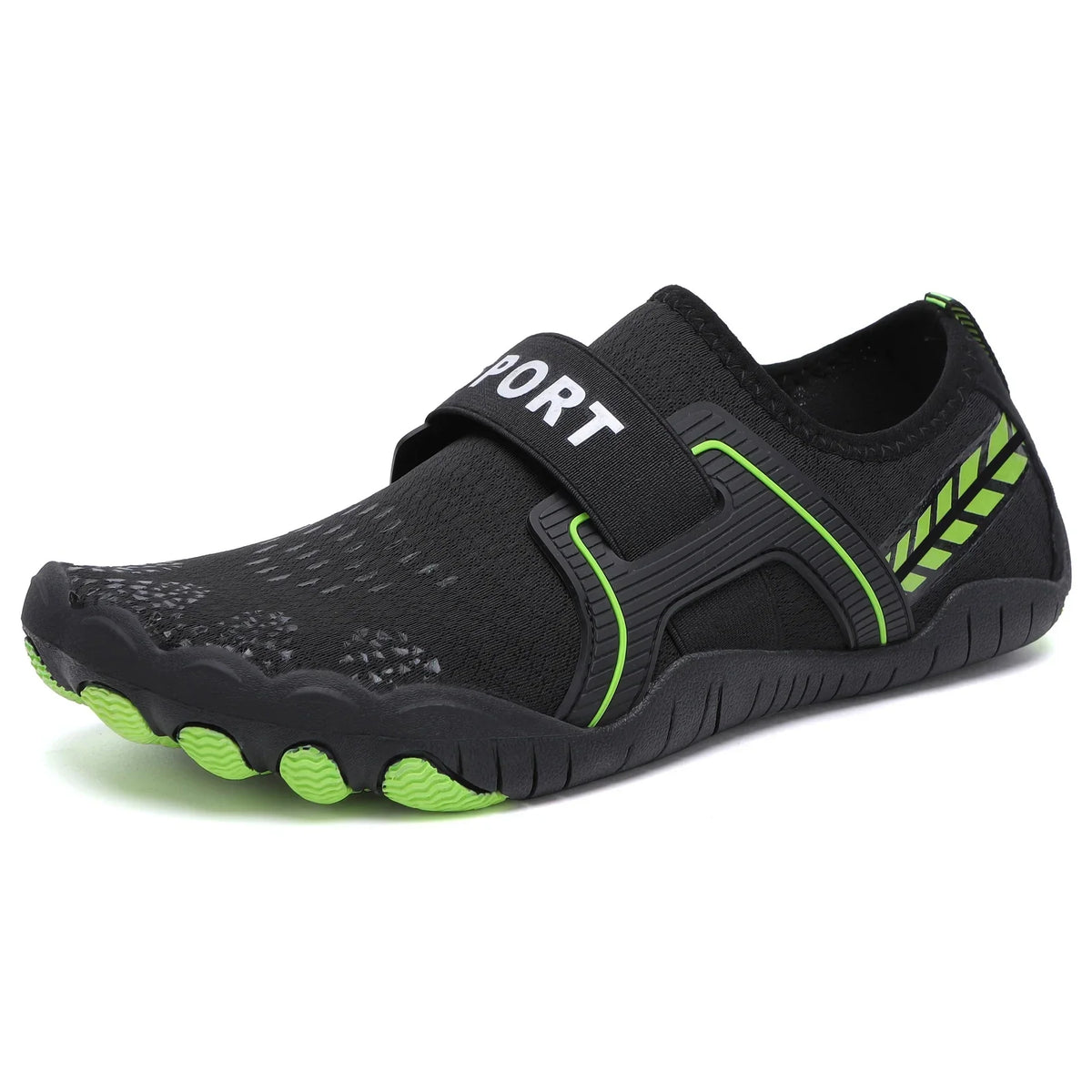 Chaussures pieds nus mixtes, tige en maille, du 35 au 46, noir