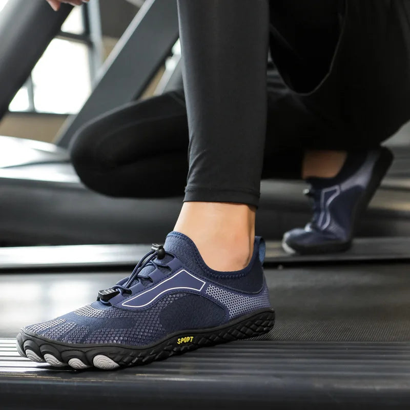 Chaussures pieds nus mixtes à enfiler, semelle en caoutchouc