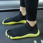Chaussures pieds nus unisexe légères, semelle en caoutchouc souple, noir