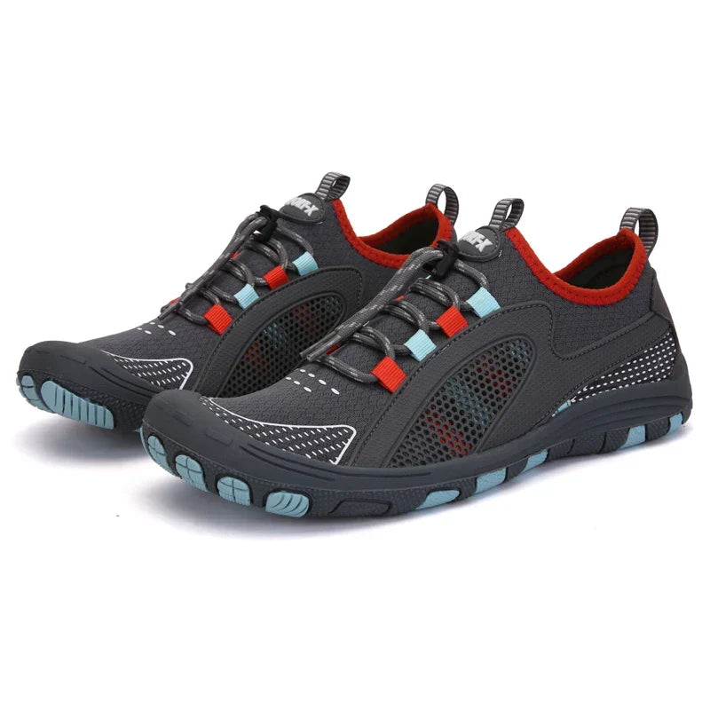 Chaussures pieds nus unisexe en maille, six coloris, 35 au 47, gris et noir