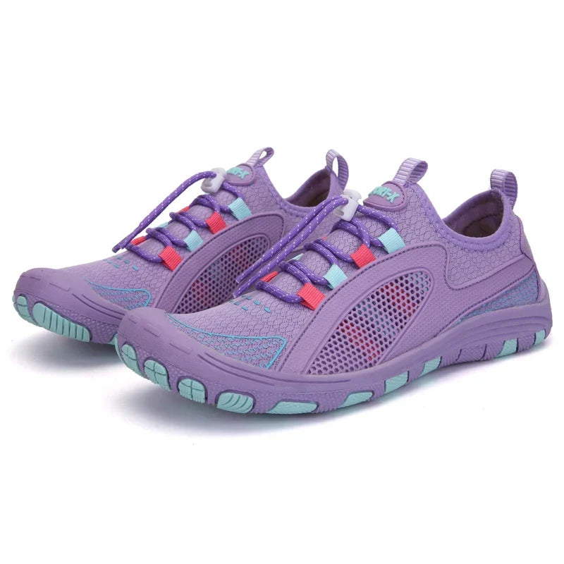 Chaussures pieds nus unisexe en maille, six coloris, 35 au 47, violet