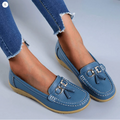 Chaussures orthopédiques femme plates, maintien de la voûte plantaire, bleu clair