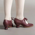 Chaussures rétro femme à petit talon, cinq coloris, du 35 au 42