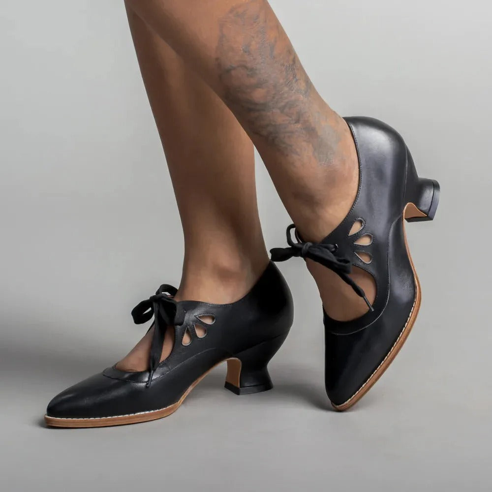 Chaussures rétro femme à petit talon, cinq coloris, du 35 au 42