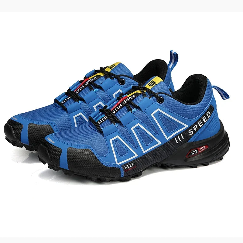 Chaussures orthopédiques de marche homme, semelle amortissante, bleu