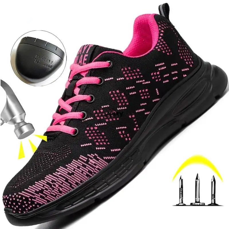 Chaussures de sécurité femme légères, embout en acier