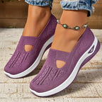 Chaussures confortables femme à enfiler, légères, neuf coloris, violet