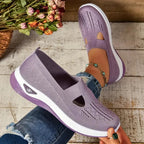 Chaussures confortables femme à enfiler, légères, neuf coloris, violet clair