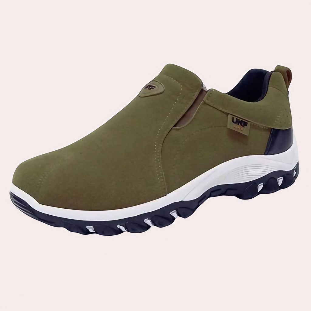 Chaussures sans lacets homme, semelle antidérapante, vert olive