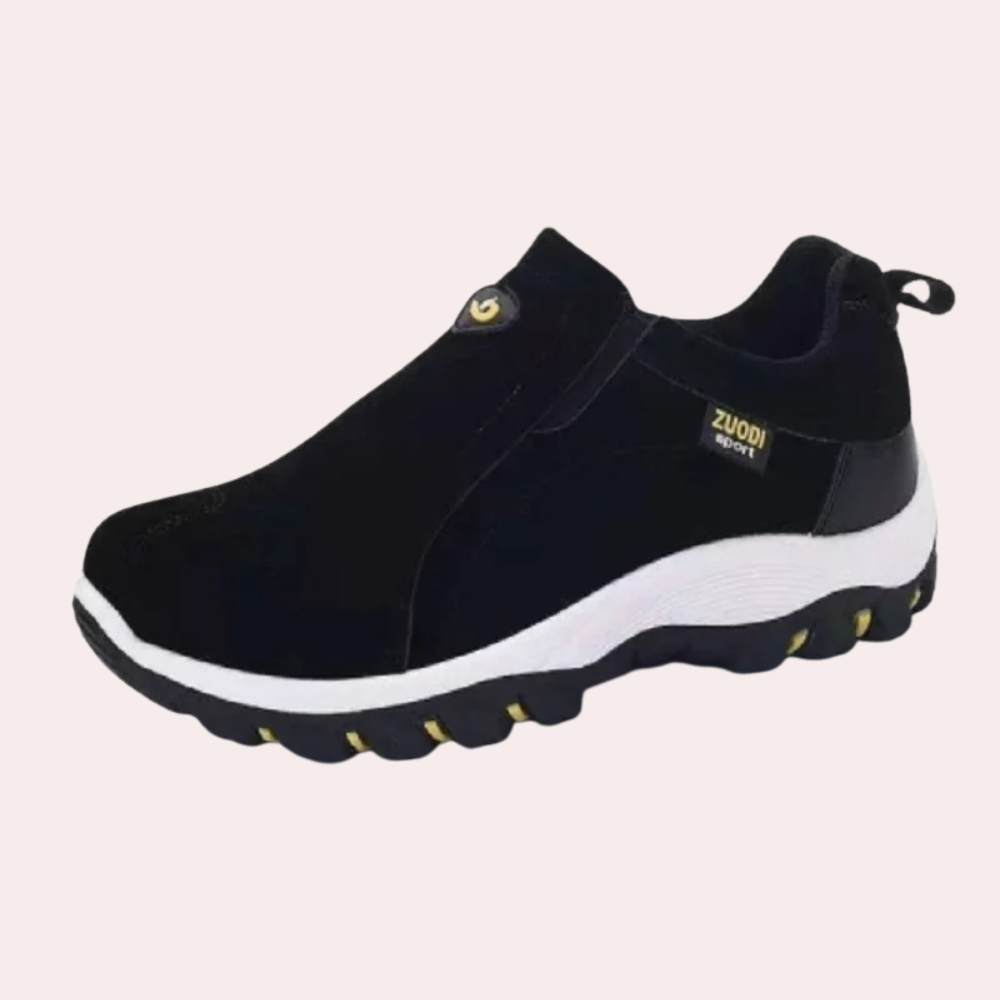Chaussures sans lacets homme, semelle antidérapante, noir