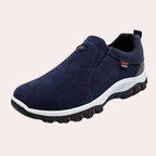 Chaussures sans lacets homme, semelle antidérapante, bleu foncé