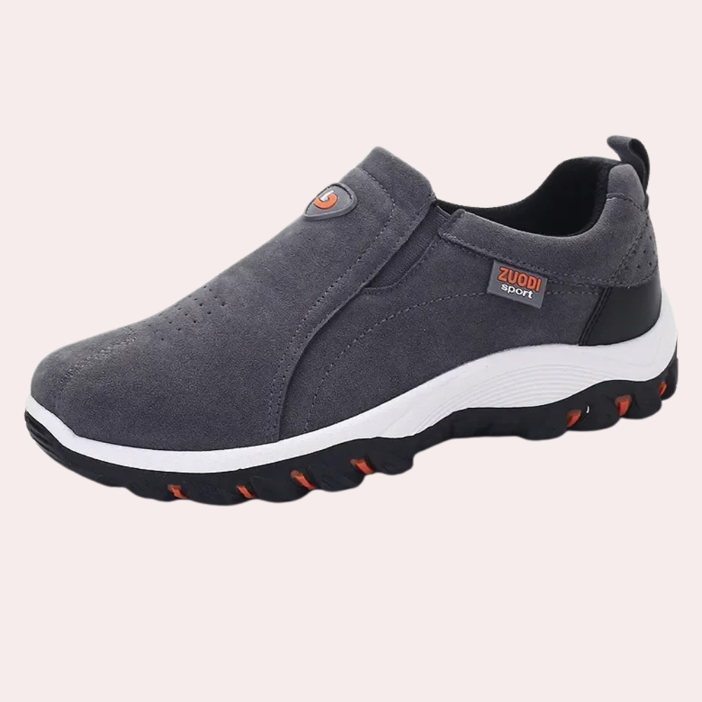 Chaussures sans lacets homme, semelle antidérapante, gris foncé
