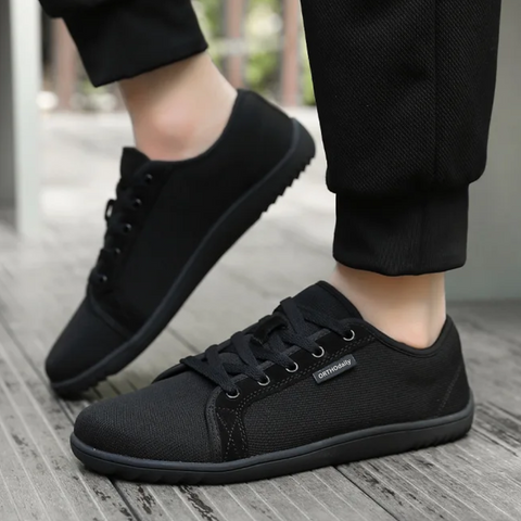 Chaussures zéro drop mixtes à chaussant large et lacets