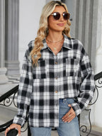 Chemise à carreaux femme, manches longues, huit coloris