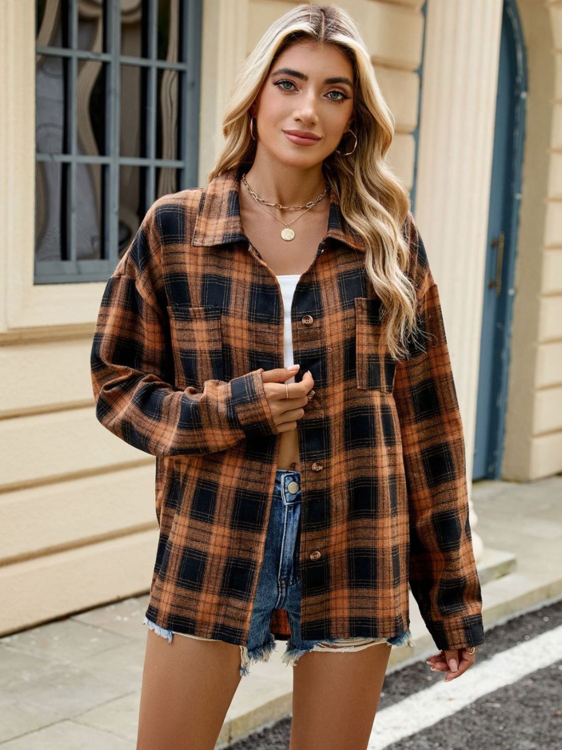 Chemise à carreaux femme, manches longues, huit coloris