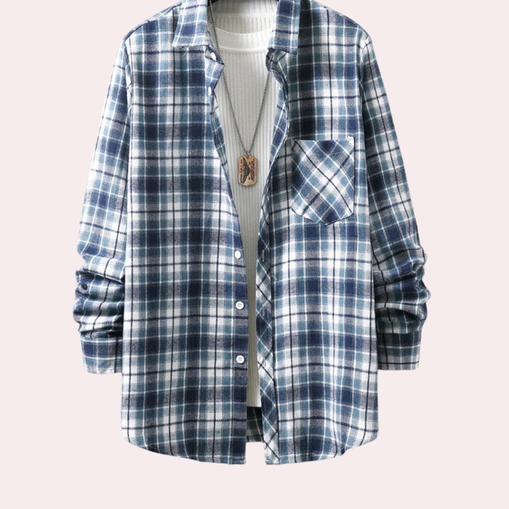 Chemise à carreaux homme, cinq coloris, du S au XL