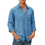Chemise homme boutonnée coupe classique, cinq coloris