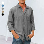 Chemise homme boutonnée coupe classique, cinq coloris