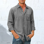 Chemise homme boutonnée coupe classique, cinq coloris