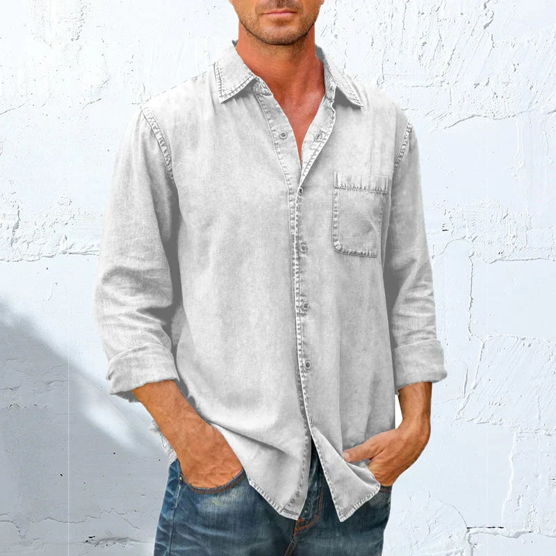 Chemise homme boutonnée coupe classique, cinq coloris